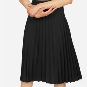 Everlane Pleated Midi Skirt in Black